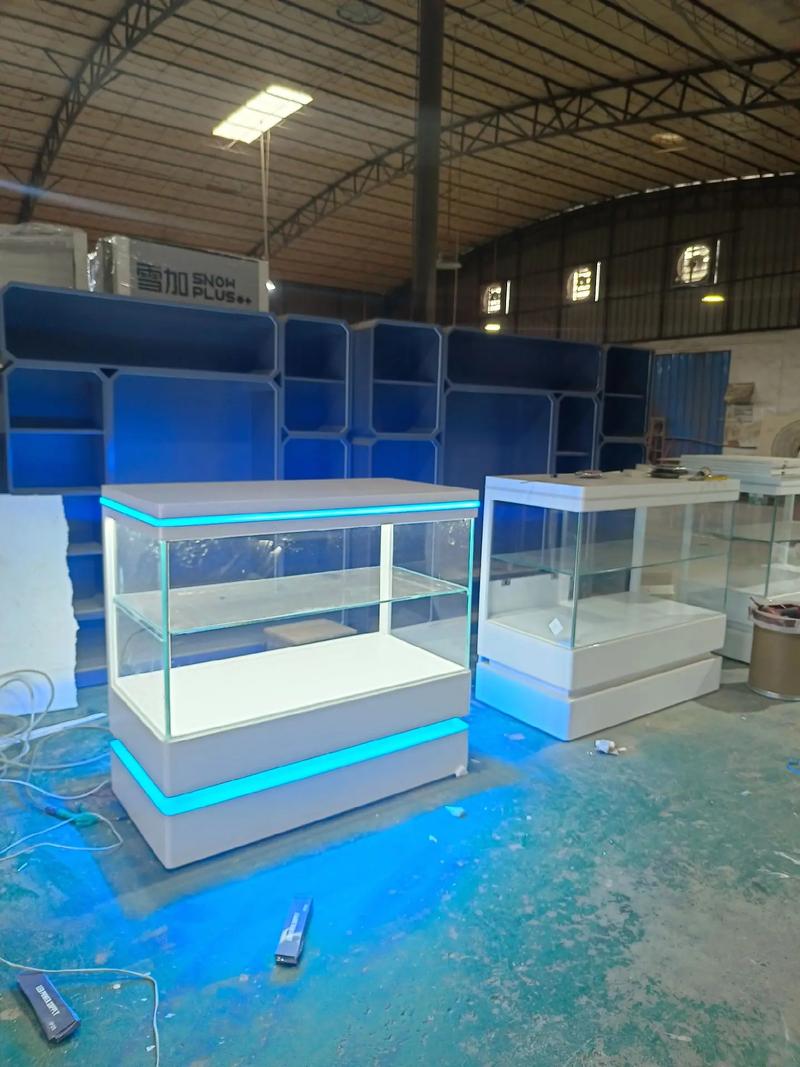 工厂展厅产品展示柜台样品商铺陈列柜定制.